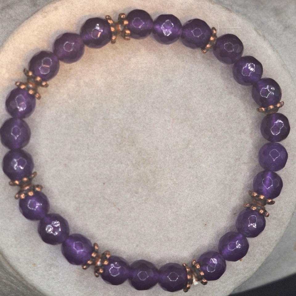 Lovely Handmade Amethyst Stretch Bracelet